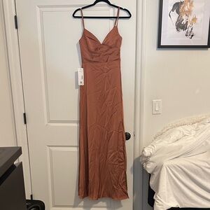 Azazie Cedar Rose Maxi Dress